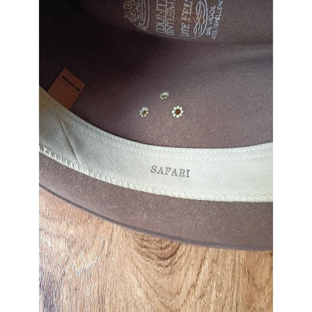 Country Gentleman Lite Felt Safari Hat Medium Brown Made in USA